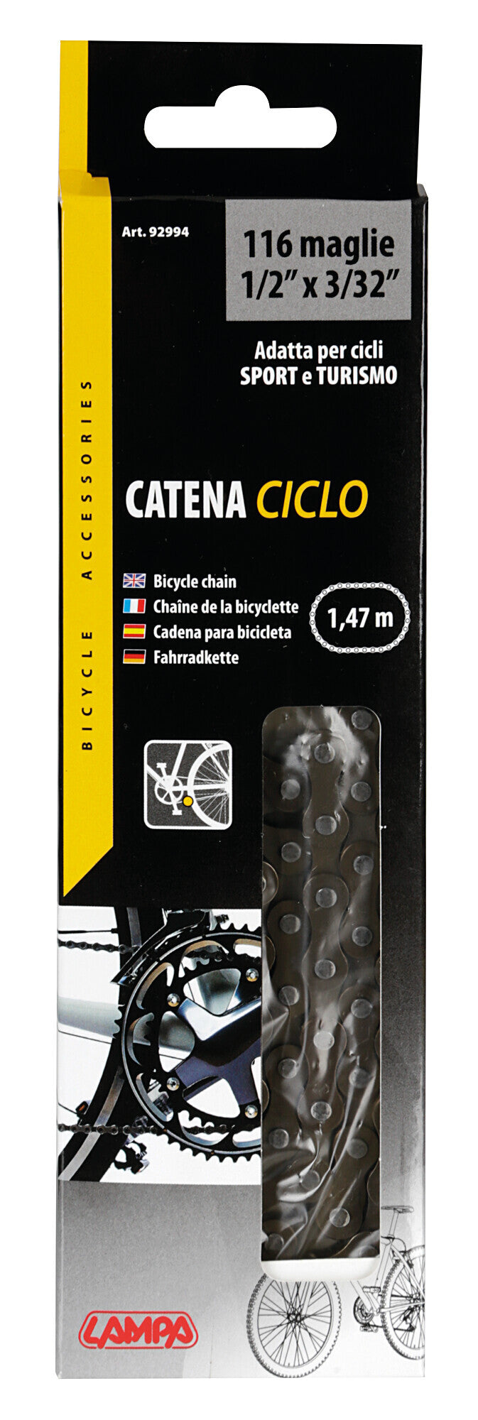 Catena ciclo 1/2”x3/32” - 116 maglie