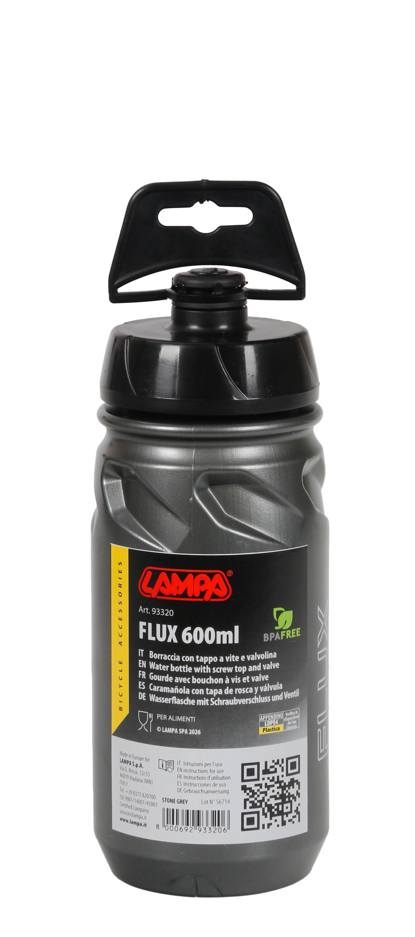 Flux-600, borraccia 600 ml - Stone Grey
