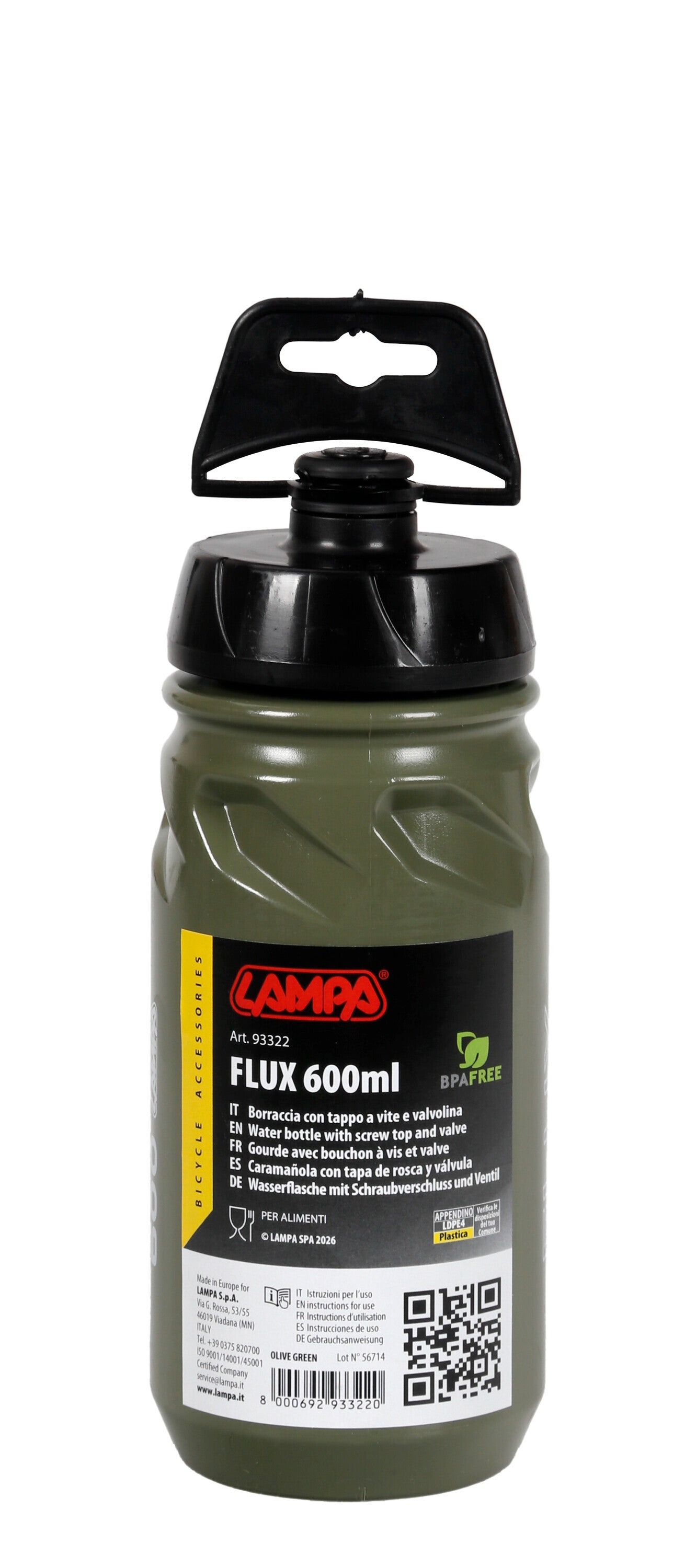 Flux-600, borraccia 600 ml - Olive Green