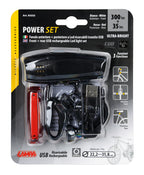 Power, set fanale anteriore + posteriore a Led, ricaricabili USB
