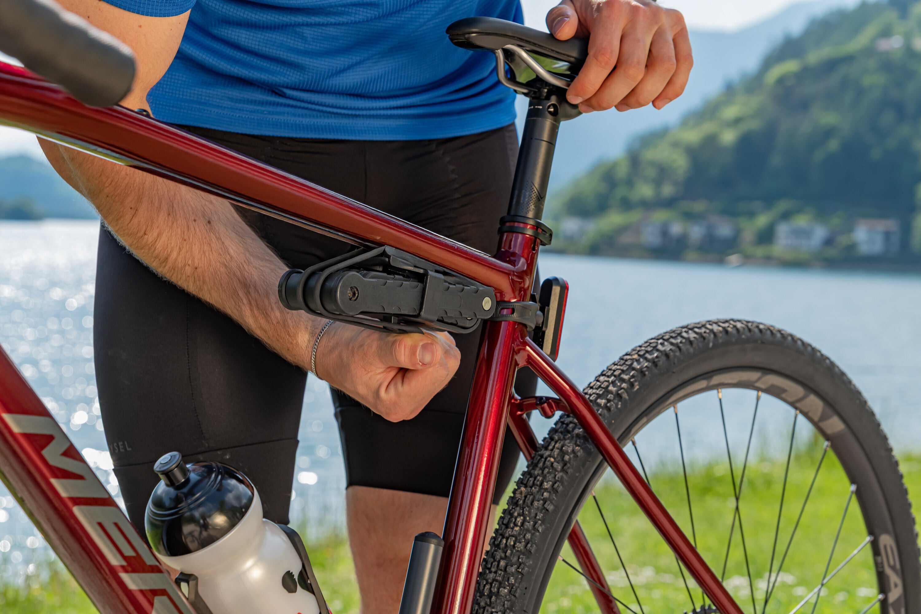 Lock & Go, lucchetto pieghevole con custodia - 96 cm