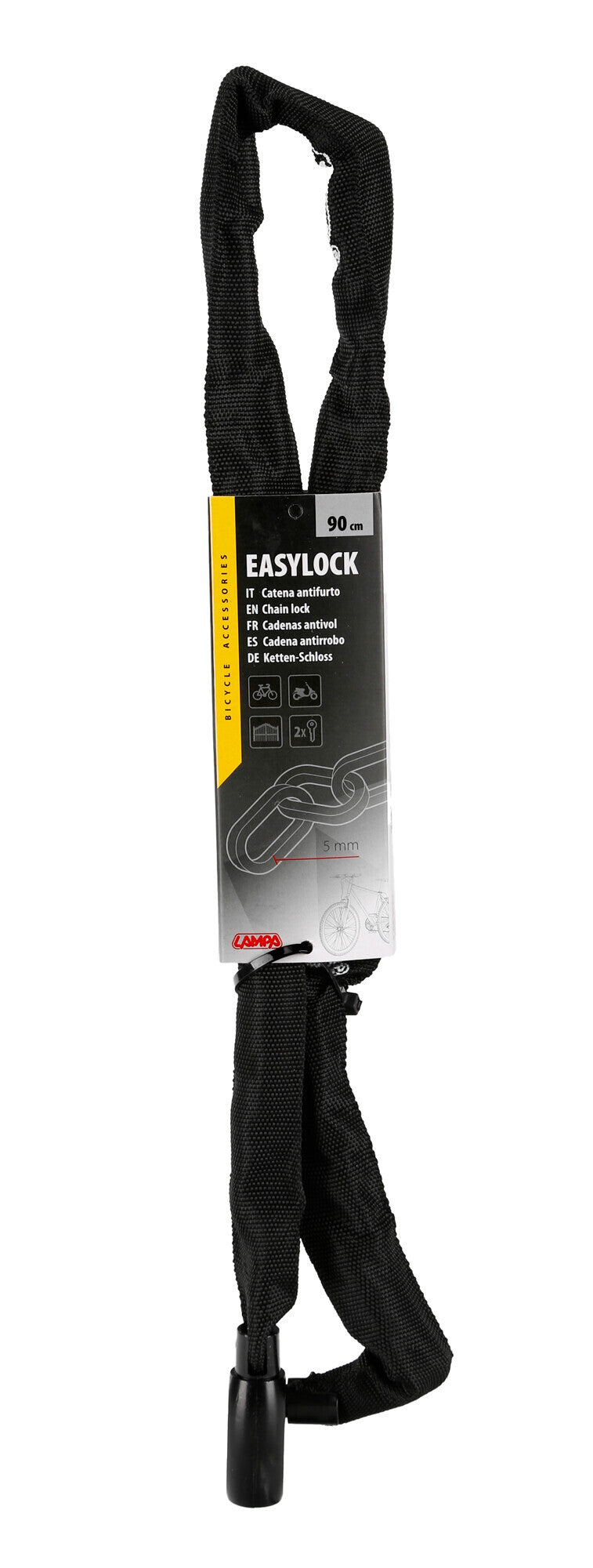 Easylock, catena antifurto - 90 cm - Nero