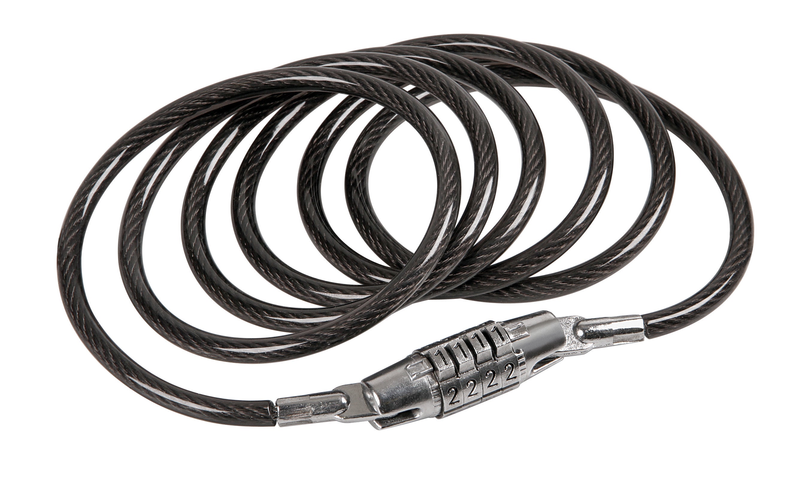 Cavo antifurto in acciaio a spirale Ø 6 mm - 160 cm