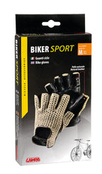 Sport, guanti in pelle e cotone - M - Nero