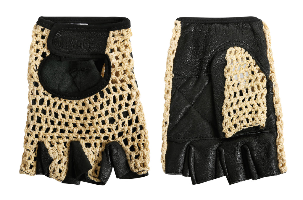 Sport, guanti in pelle e cotone - M - Nero
