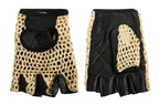 Sport, guanti in pelle e cotone - M - Nero