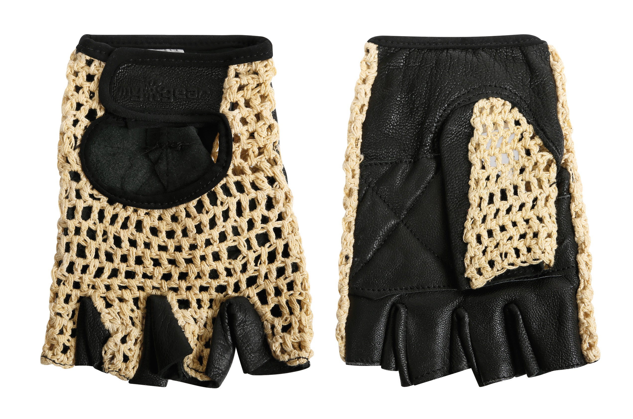 Sport, guanti in pelle e cotone - M - Nero