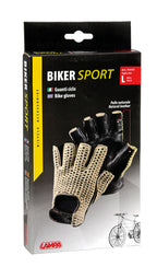 Sport, guanti in pelle e cotone - L - Nero