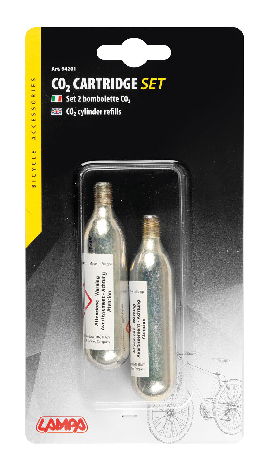 2 bombolette di ricambio CO2