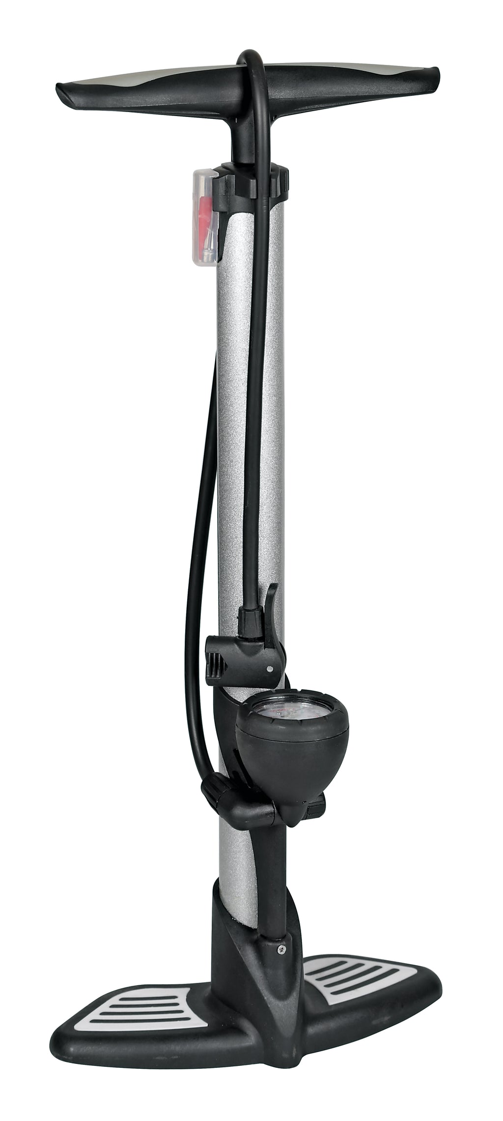 Air-Pro 1, pompa in acciaio con manometro - H 590 mm - Ø 38 mm