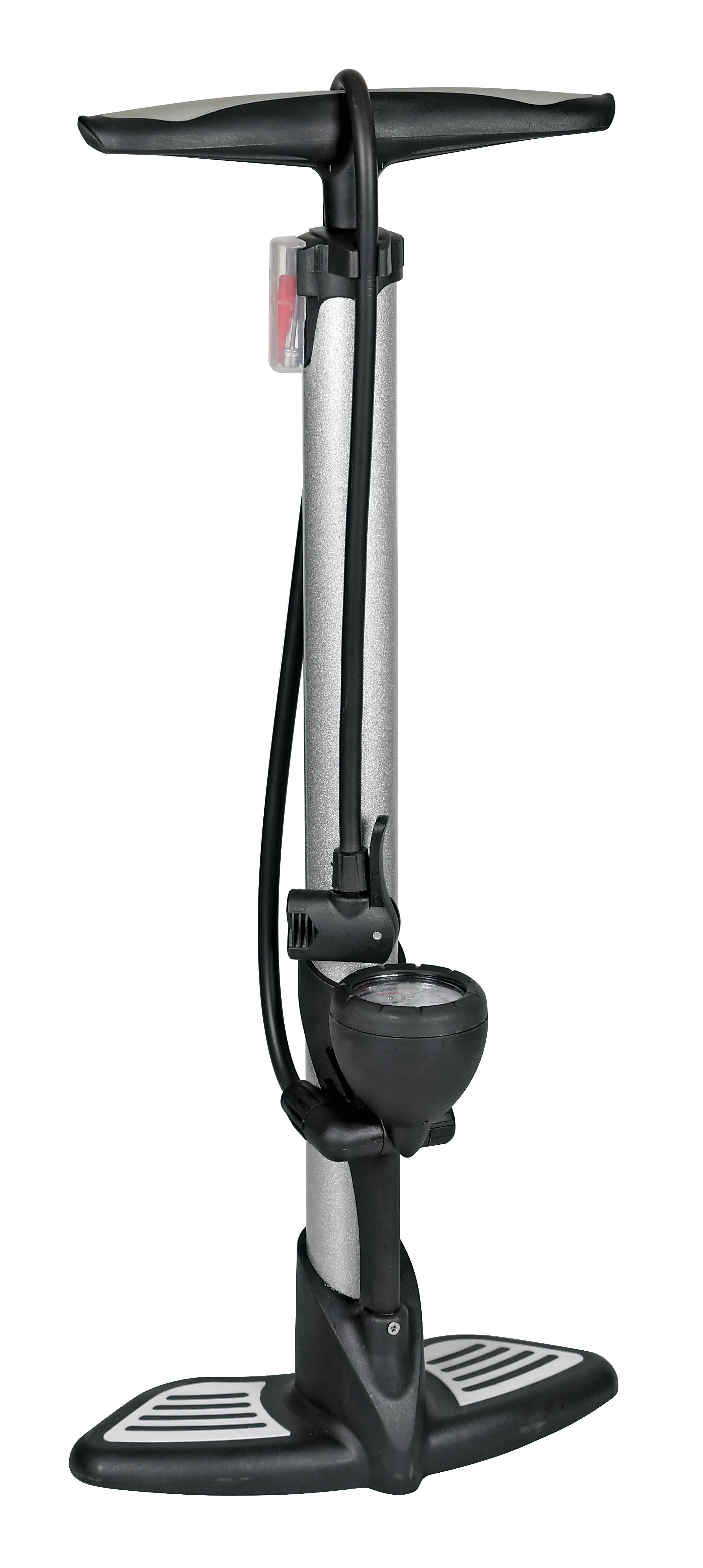 Air-Pro 1, pompa in acciaio con manometro - H 590 mm - Ø 38 mm