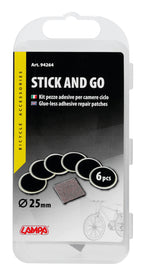 Stick & Go, kit 6 pezze riparazione adesive per camere d’aria