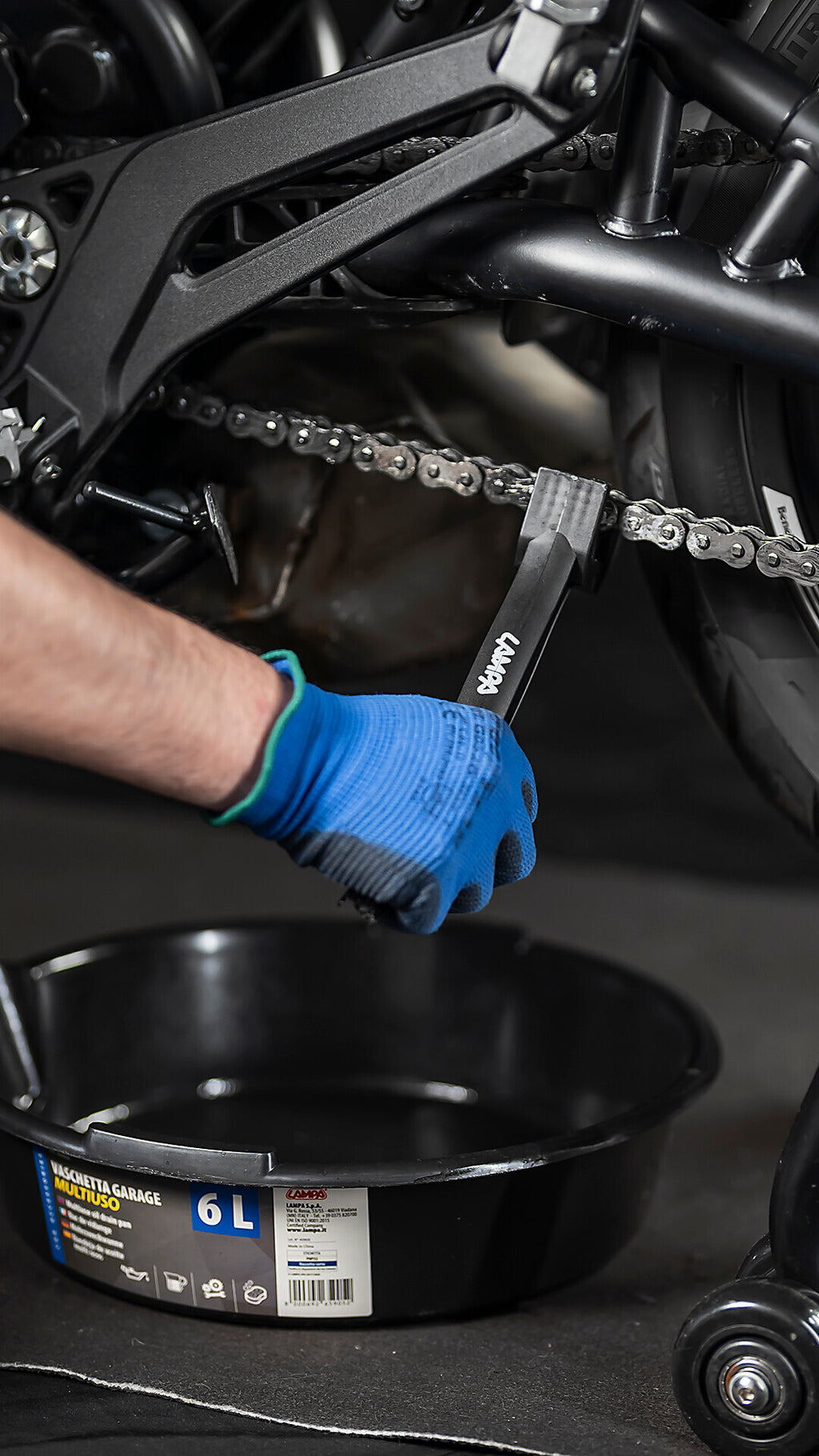 Spazzola pulisci catena per ciclo e moto