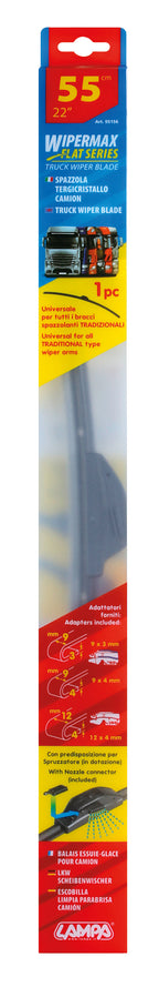 Wipemax, spazzola tergicristallo per camion e furgoni - 55 cm (22“)