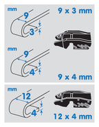 Wipemax, spazzola tergicristallo per camion e furgoni - 55 cm (22“)