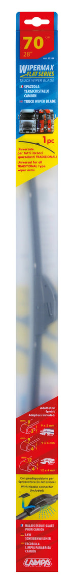 Wipemax, spazzola tergicristallo per camion e furgoni - 70 cm (28“)