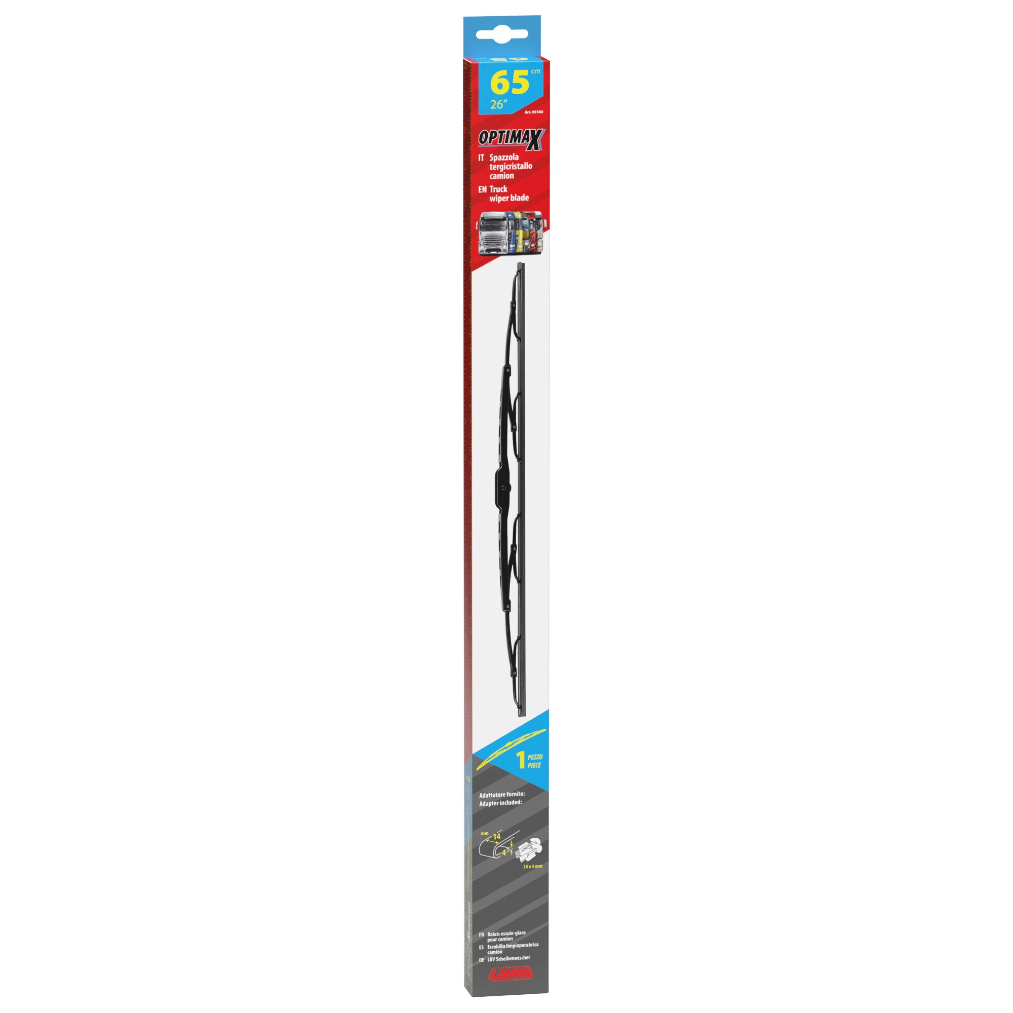Optimax, spazzola tergicristallo per camion e furgoni - 65 cm (26") - 1 pz