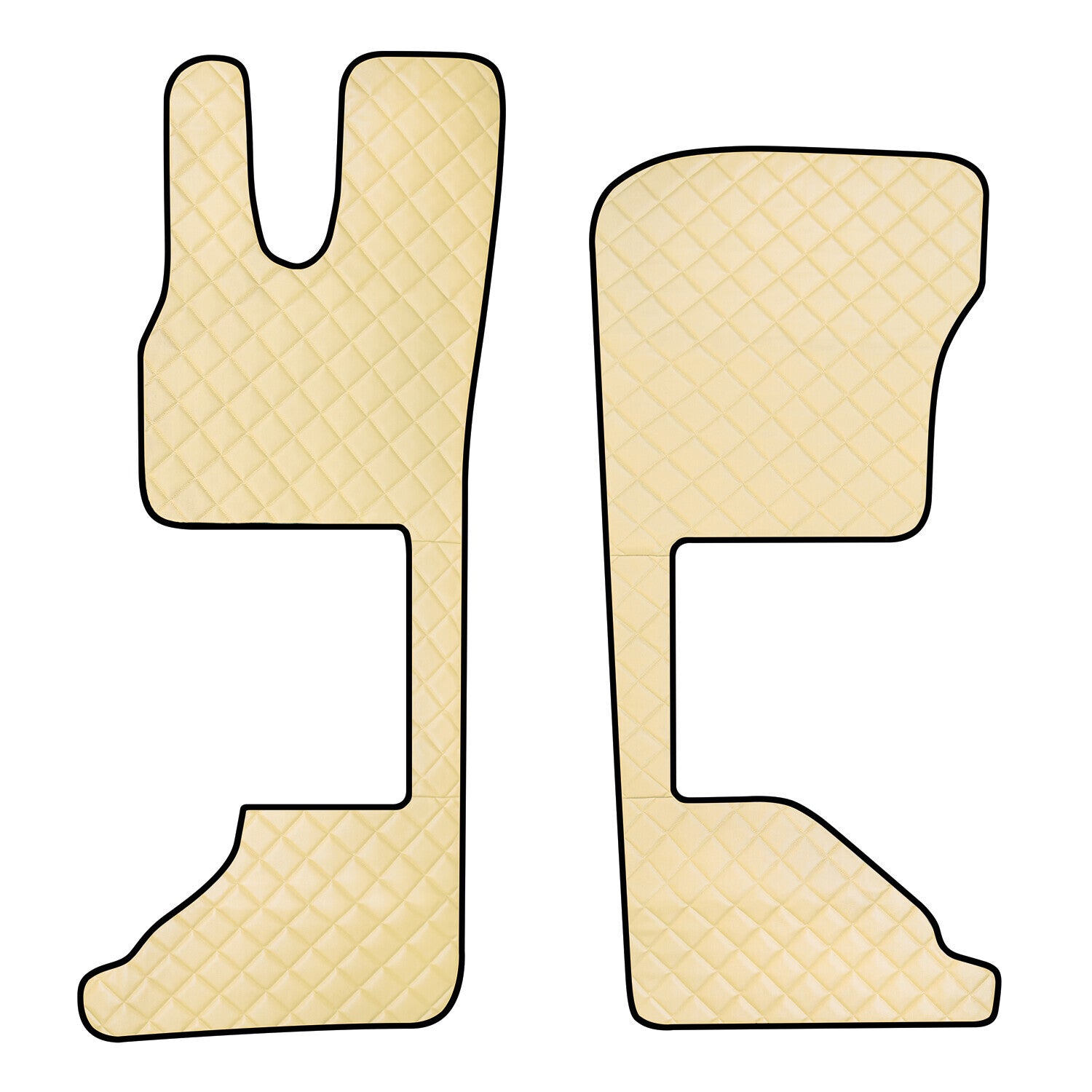 Coppia tappeti in Skeentex - Panna - compatibile per Daf XG (06/21>) sedile pass. pneumatico - Daf XG+ (06/21>) sedile pass. pneumatico