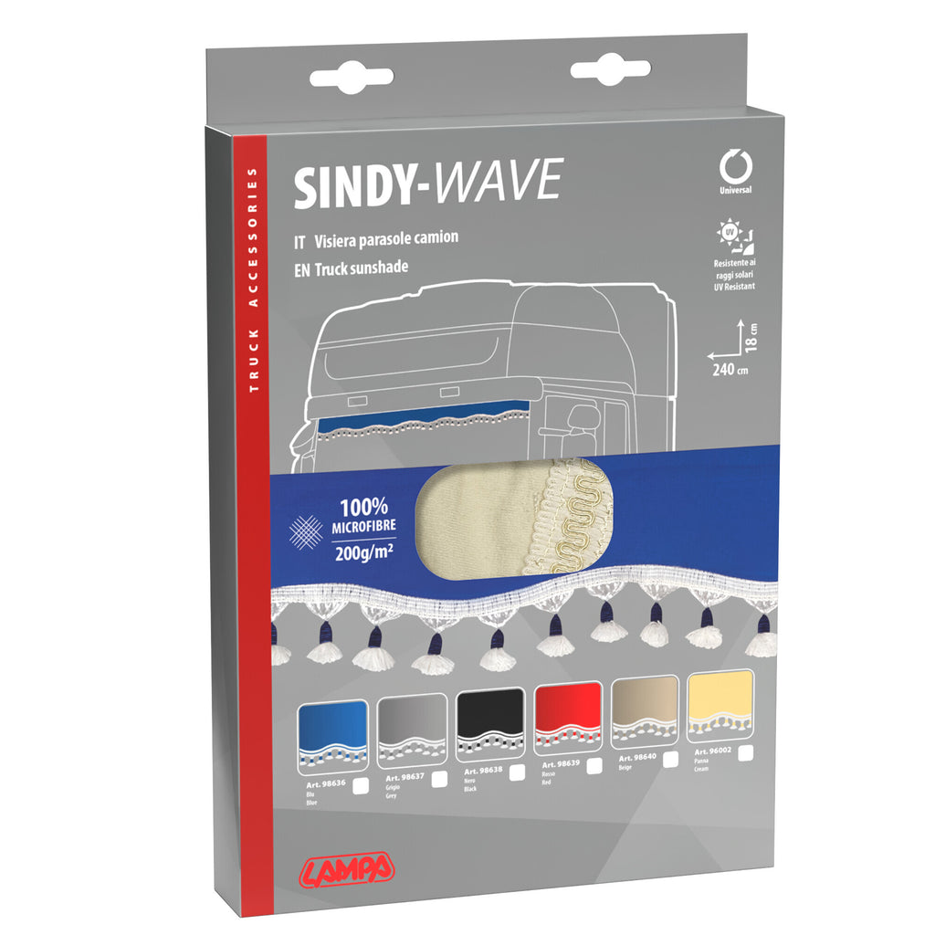 Sindy, fascia parasole in microfibra per camion - Panna