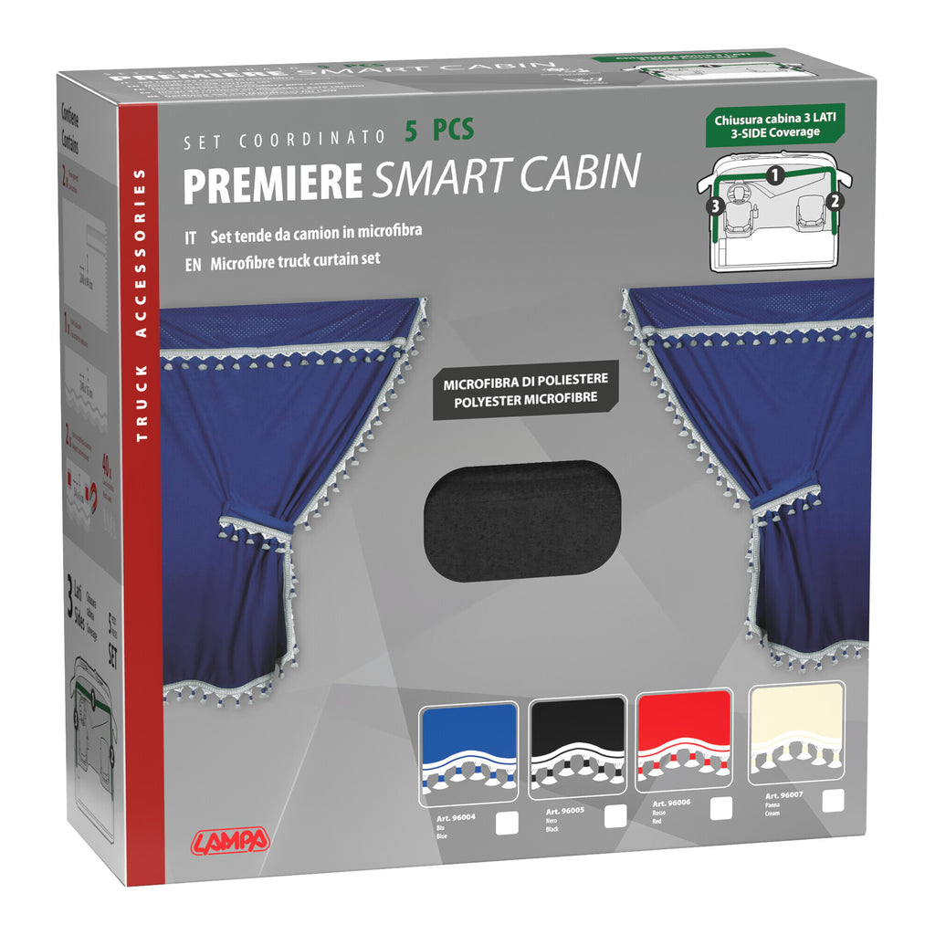 Premiere Smart, set tende microfibra per camion - Nero