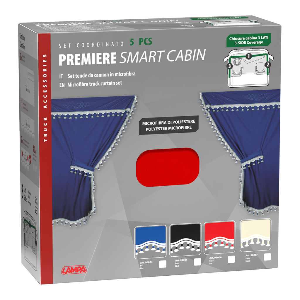 Premiere Smart, set tende microfibra per camion - Rosso
