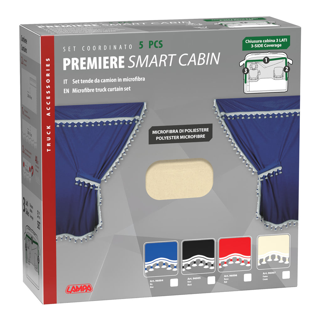 Premiere Smart, set tende microfibra per camion - Panna