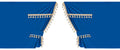 Luxury Smart, set tende in poliestere per camion - Blu/Oro