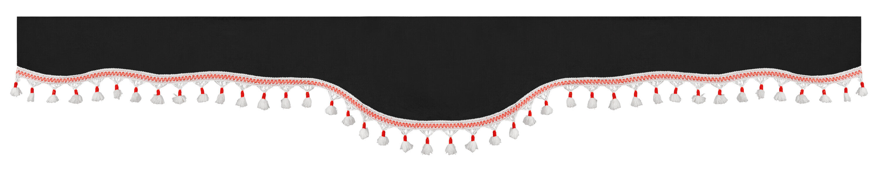 Luxury Smart, set tende in poliestere per camion - Nero/Rosso
