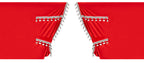Luxury Smart, set tende in poliestere per camion - Rosso/Nero