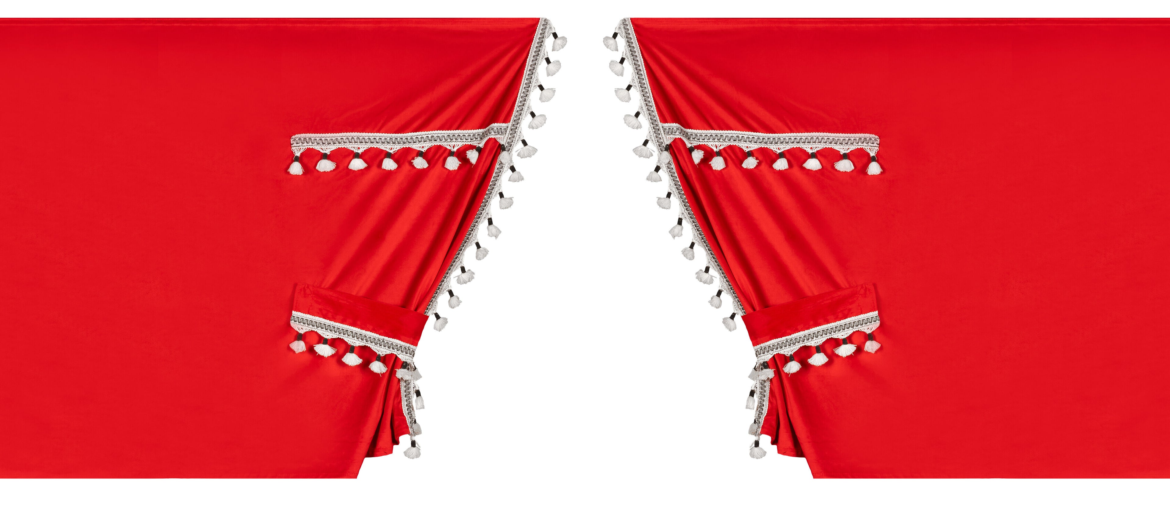Luxury Smart, set tende in poliestere per camion - Rosso/Nero