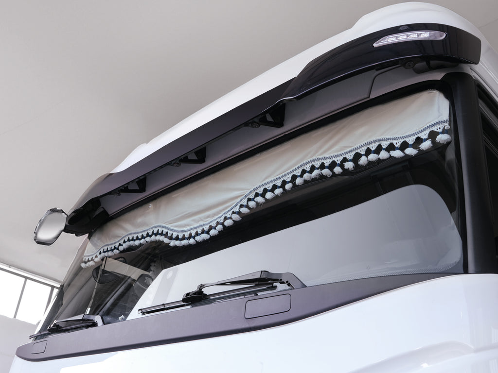 Luxury Smart, set tende in poliestere per camion - Panna/Blu