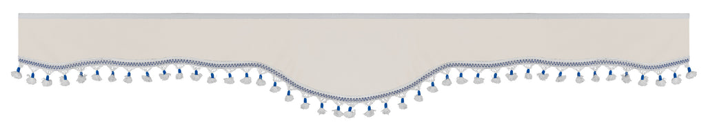 Luxury Smart, set tende in poliestere per camion - Panna/Blu