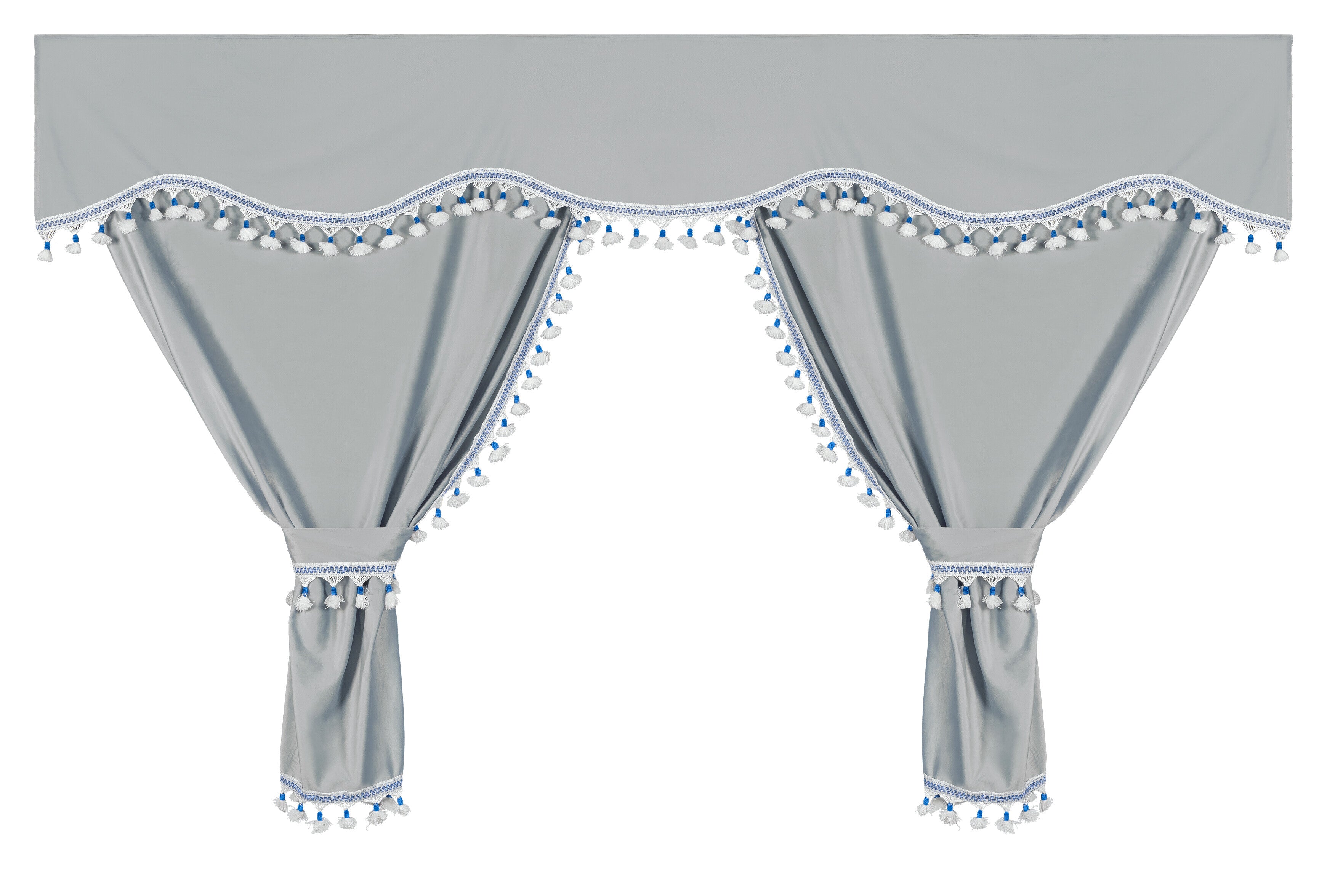 Luxury Pro-Cabin, set tende in poliestere per camion - Argento/Blu