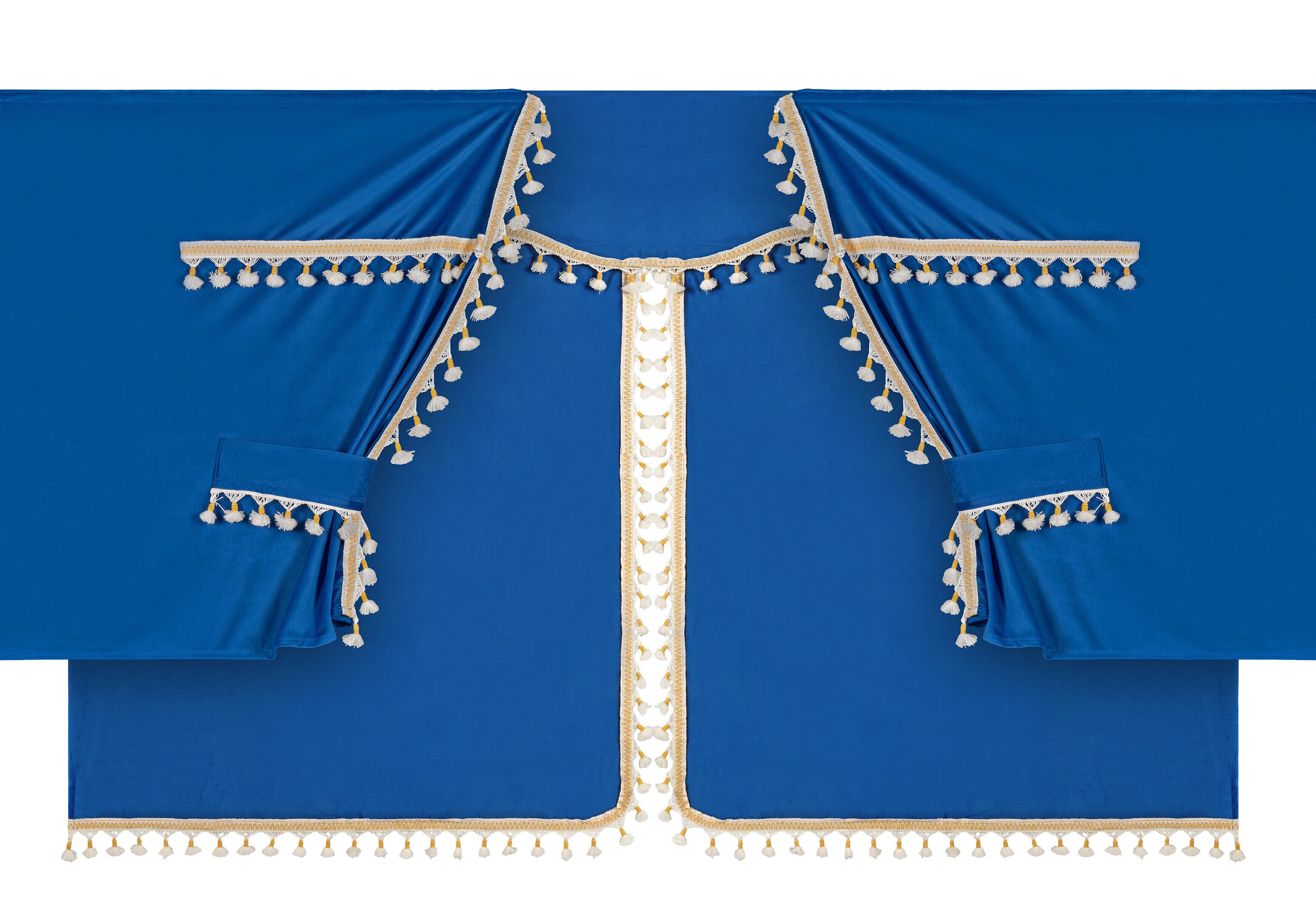 Luxury Pro-Cabin, set tende in poliestere per camion - Blu/Oro