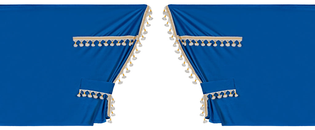 Luxury Pro-Cabin, set tende in poliestere per camion - Blu/Oro