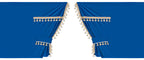 Luxury Pro-Cabin, set tende in poliestere per camion - Blu/Oro