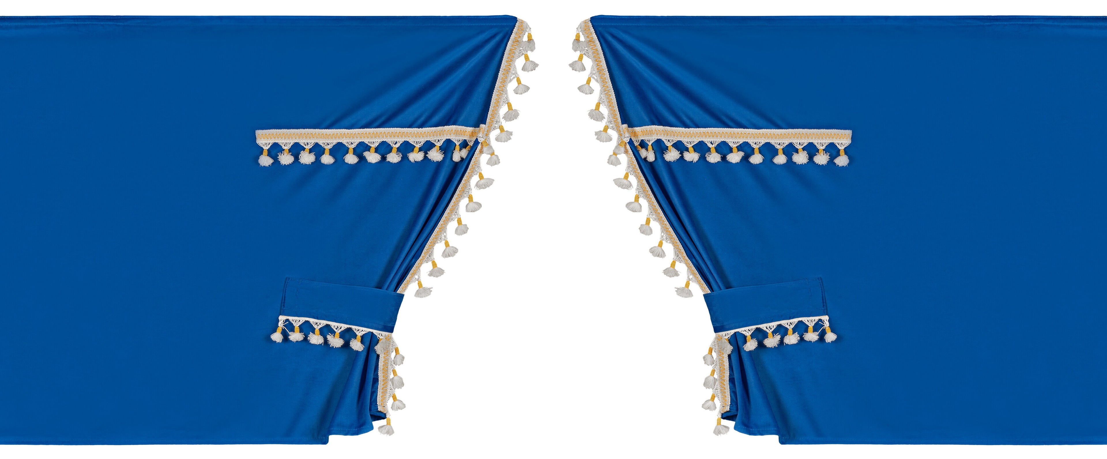 Luxury Pro-Cabin, set tende in poliestere per camion - Blu/Oro