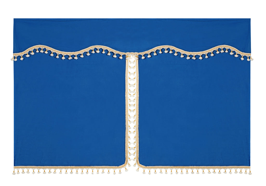 Luxury Pro-Cabin, set tende in poliestere per camion - Blu/Oro