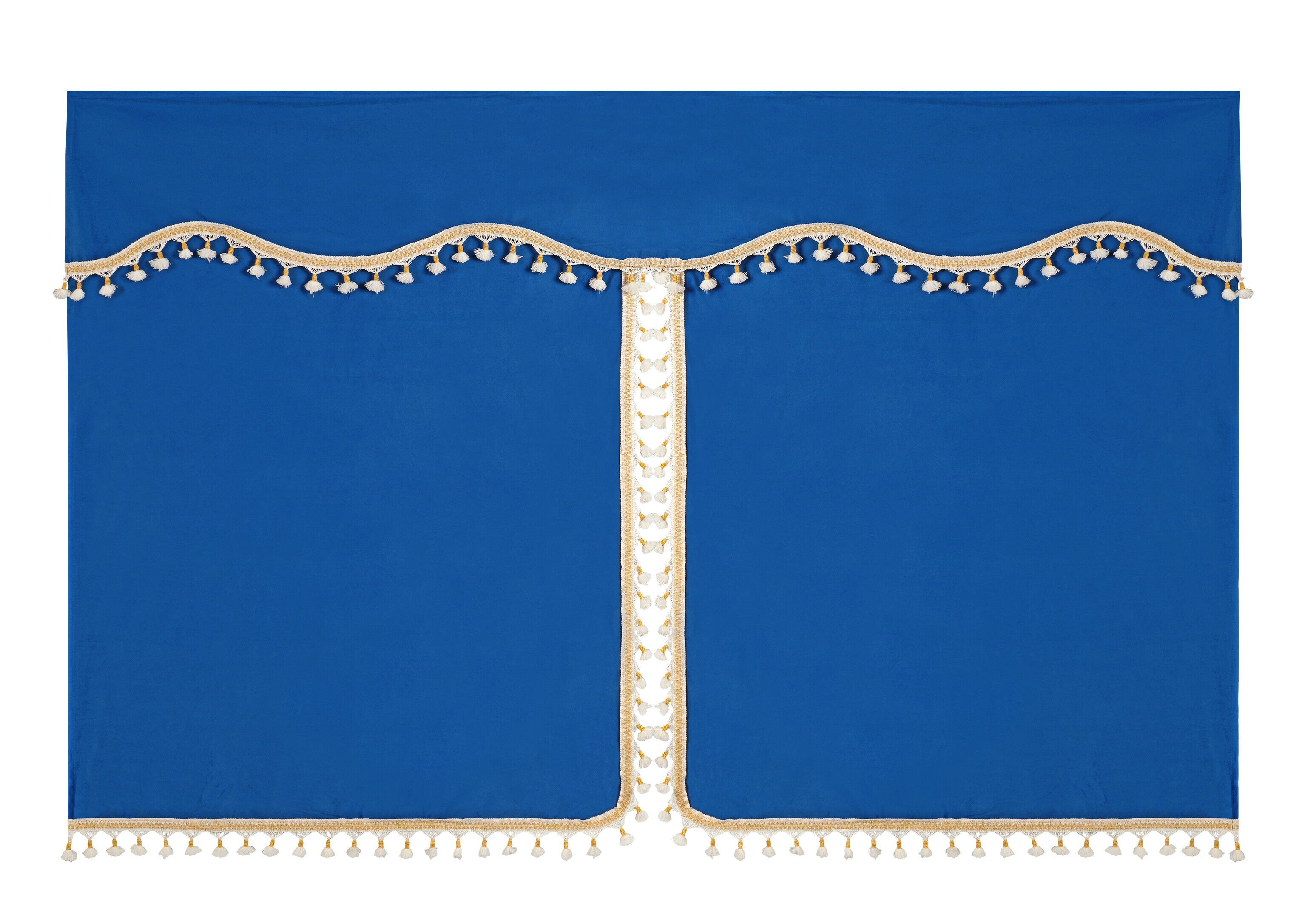 Luxury Pro-Cabin, set tende in poliestere per camion - Blu/Oro