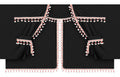 Luxury Pro-Cabin, set tende in poliestere per camion - Nero/Rosso