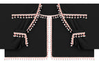 Luxury Pro-Cabin, set tende in poliestere per camion - Nero/Rosso