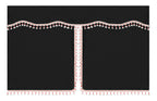Luxury Pro-Cabin, set tende in poliestere per camion - Nero/Rosso