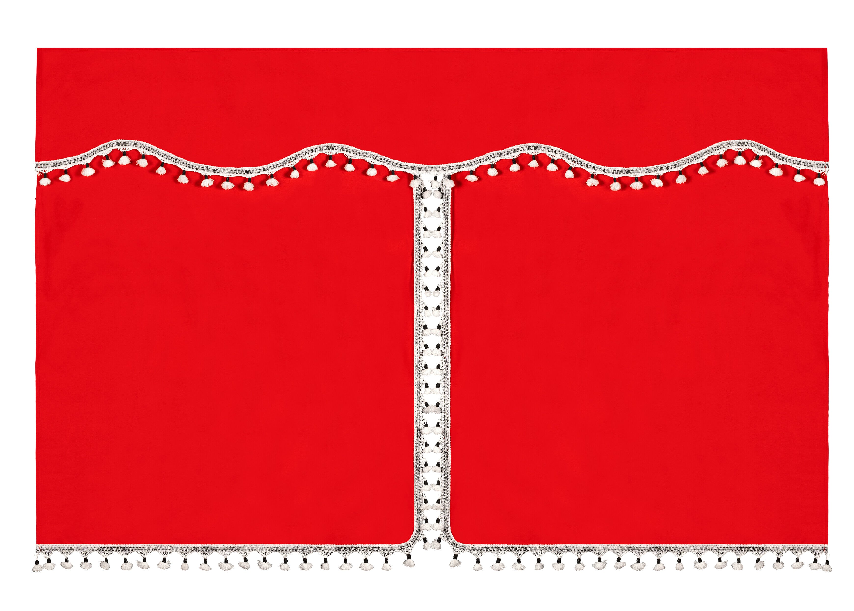 Luxury Pro-Cabin, set tende in poliestere per camion - Rosso/Nero