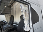 Luxury Pro-Cabin, set tende in poliestere per camion - Panna/Blu