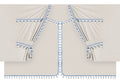Luxury Pro-Cabin, set tende in poliestere per camion - Panna/Blu