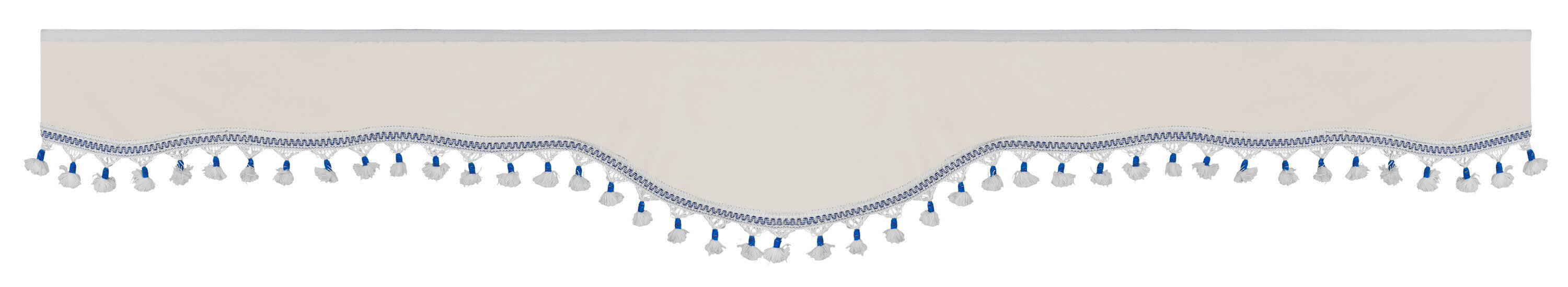 Luxury Pro-Cabin, set tende in poliestere per camion - Panna/Blu