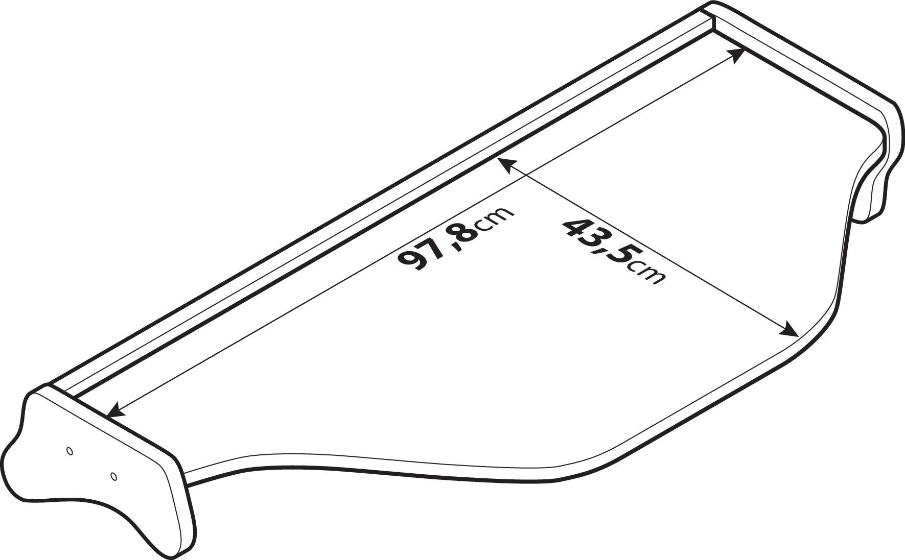 Tavolino per cruscotto - Centrale - compatibile per Daf XF 105 (02/04>12/14)