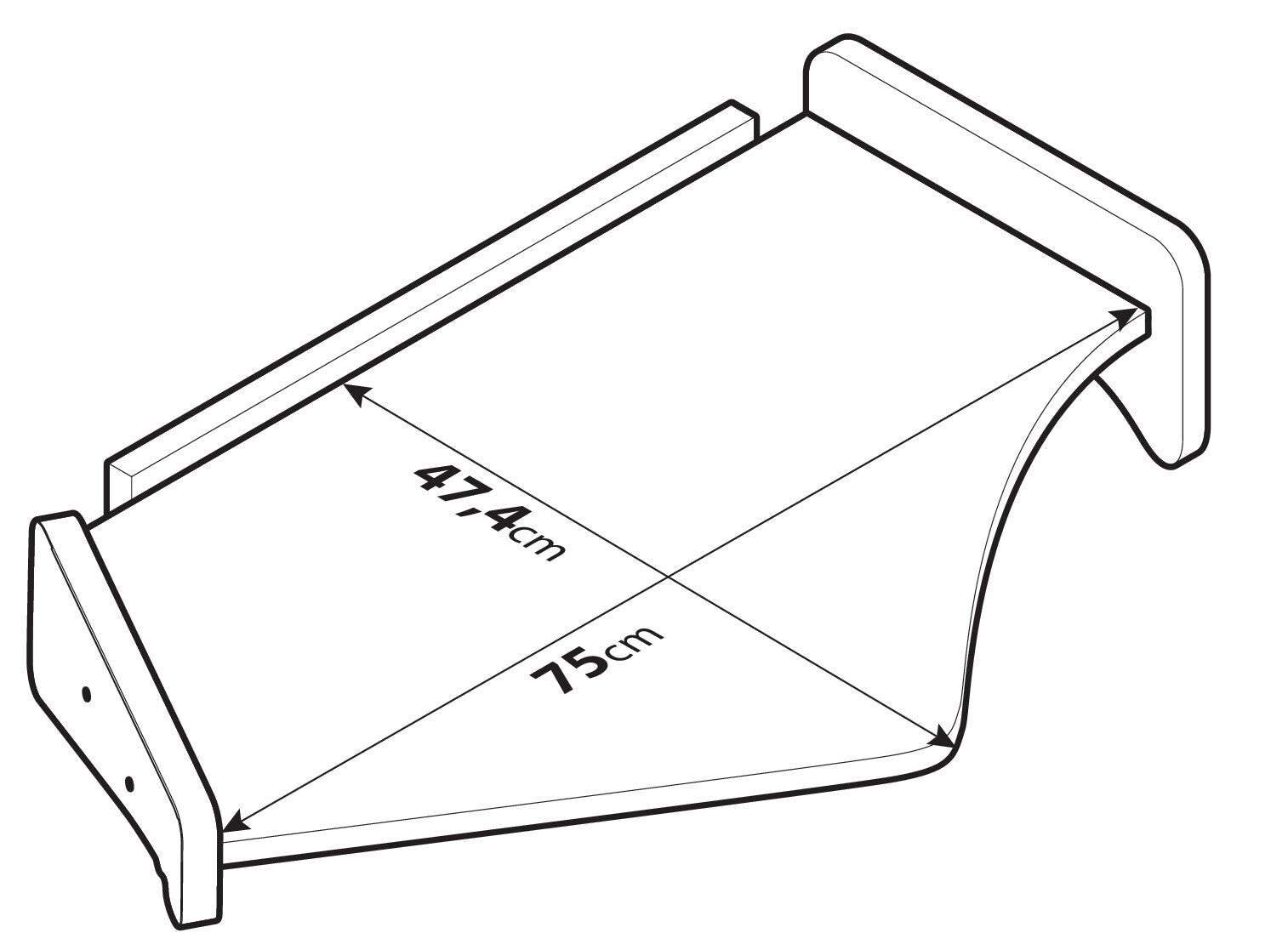 Tavolino per cruscotto - Centrale - compatibile per Ford F-Max (10/18>)