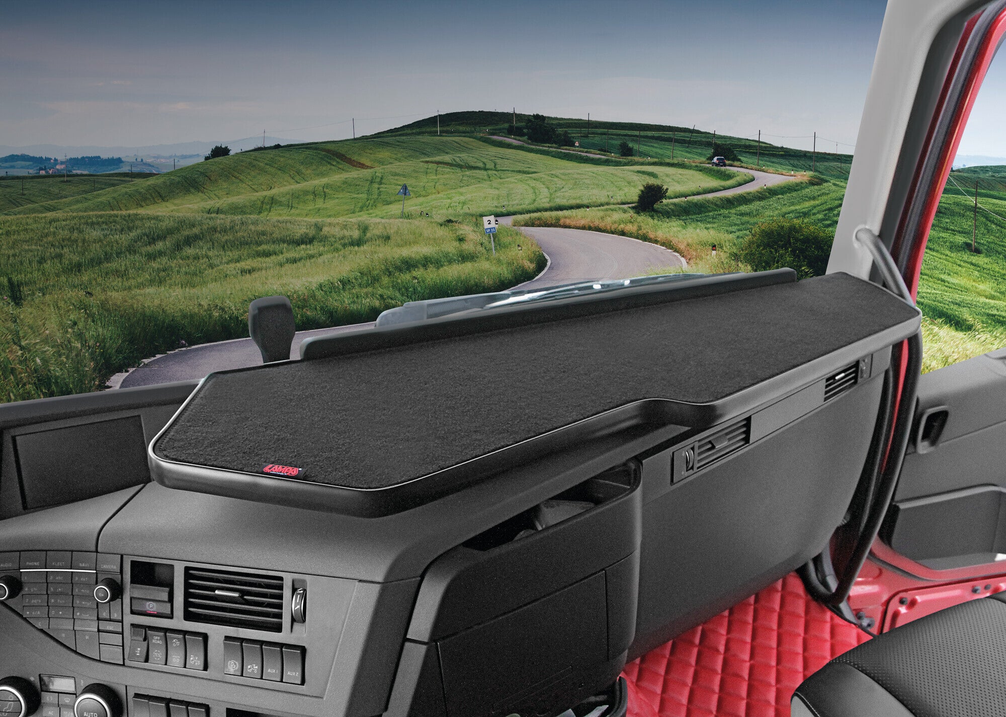 Tavolino per cruscotto - Centrale + Passeggero - compatibile per Volvo FH Serie 4 (09/12>05/21) con o senza telecamera - Volvo FH Serie 5 (06/21>) con o senza telecamera