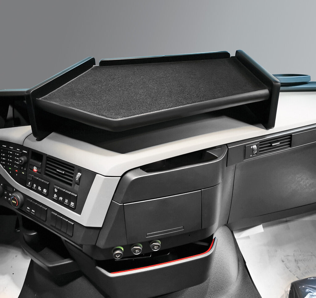 Tavolino per cruscotto - Centrale - compatibile per Volvo FH Serie 4 (09/12>05/21) - Volvo FH Serie 5 (06/21>) no monitor su cruscotto